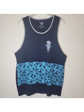 Disney Cruise Line Castaway Cay XL Tank Top Sleeveless Shirt Navy Blue 1998